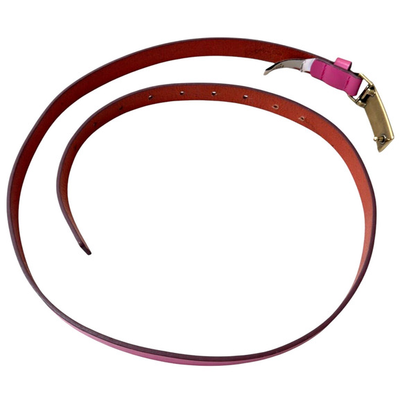 Fossil Solid Pink/Multicolored Geo Print Leather Belt Womens M/ L Y2K Lot of 2 - Picture 5 of 14